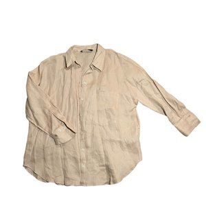 Zara Button Down Linen Shirt